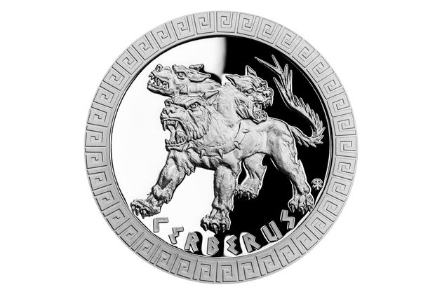 Stříbrná mince Bájní tvorové - Kerberos proof (ČM 2021)  