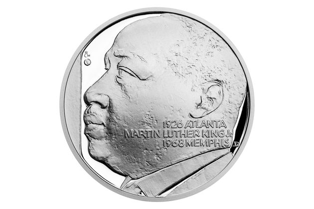 Stříbrná medaile Kult osobnosti - Martin Luther King  proof (ČM 2022) 