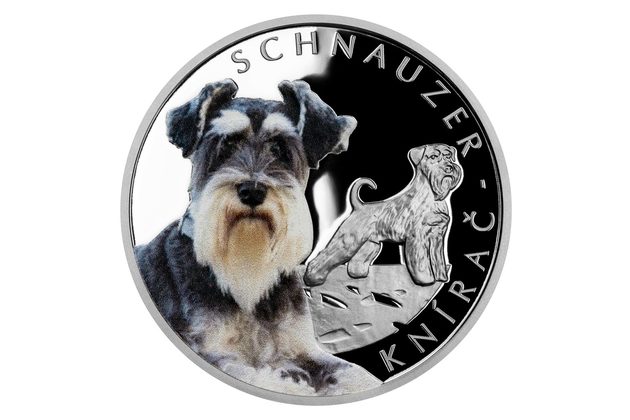 Stříbrná mince Psí plemena - Knírač proof (ČM 2022)   