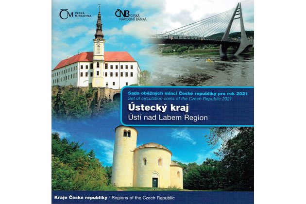 Sada oběžných mincí ČR - Ústecký  kraj provedení standard (ČNB 2021)