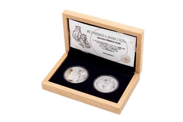 Sada dvou tolarů Královské dvojice - Jiří z Poděbrad a Johana z Rožmitálu proof (ČM 2018)
