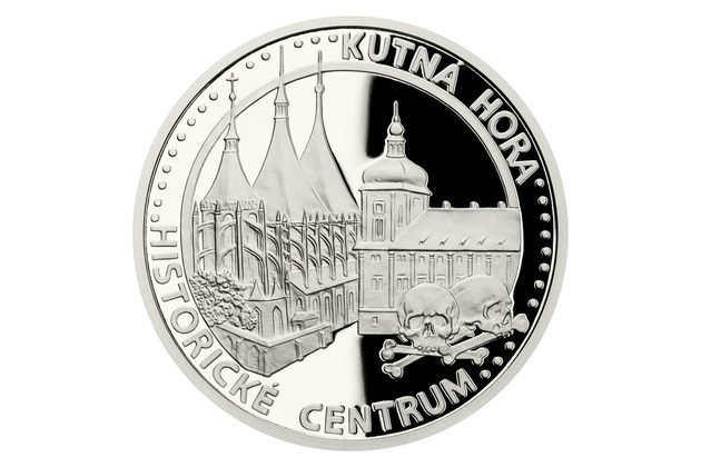 Platinová uncová mince UNESCO - Kutná Hora - Historické centrum proof (ČM 2020)