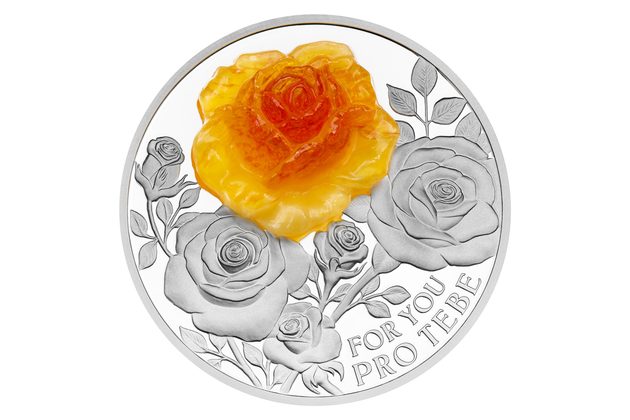 Stříbrná mince Crystal Coin - Květina 2024 proof (ČM 2024)