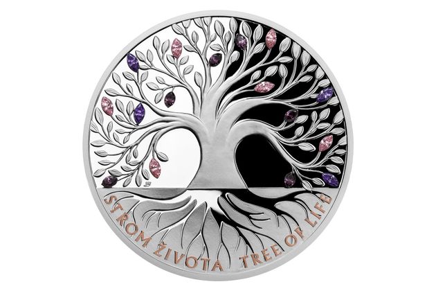 Stříbrná mince Crystal Coin - Strom života "Léto" proof (ČM 2020)  