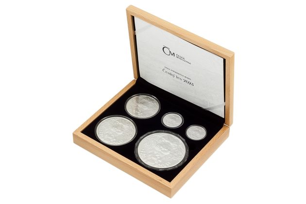 Sada stříbrných mincí Český Lev  standard - 1oz, 2 oz, 5 oz, 10 oz, 1 kg (ČM 2023)