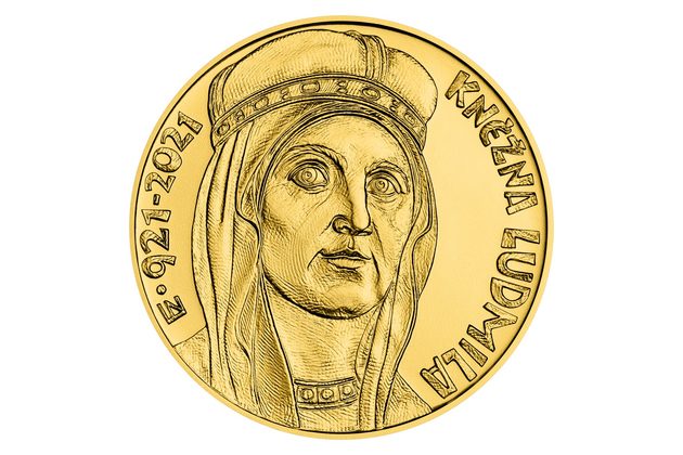 Zlatá mince 10000 Kč - Kněžna Ludmila provedení standard (ČNB 2021)