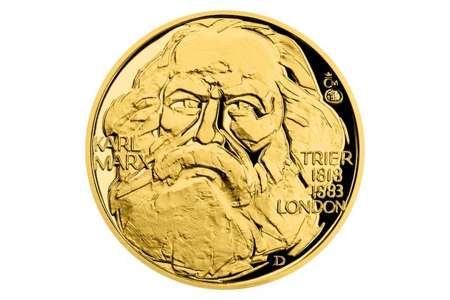 Zlatý dukát Kult osobnosti - Karl Marx  proof (ČM 2022) 