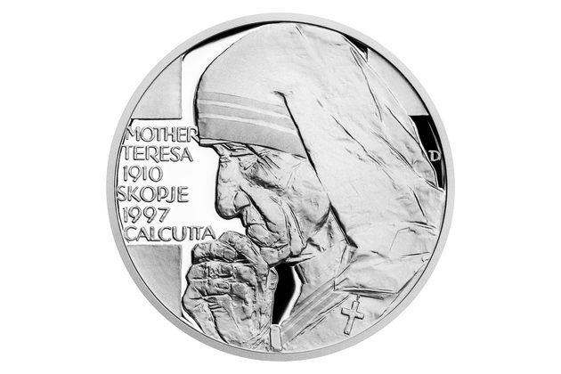 Stříbrná medaile Kult osobnosti - Matka Tereza proof (ČM 2022)
