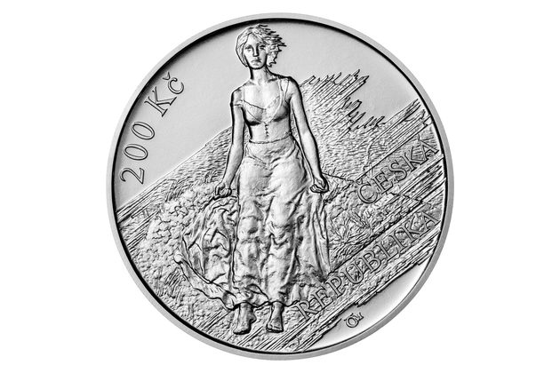 Stříbrná mince 200 Kč - 150. výročí narození Maxe Švabinského standard (ČNB 2023)