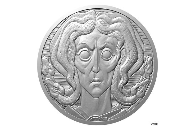 Stříbrná mince Mytologické postavy - Medúsa standard (ČM 2024) 