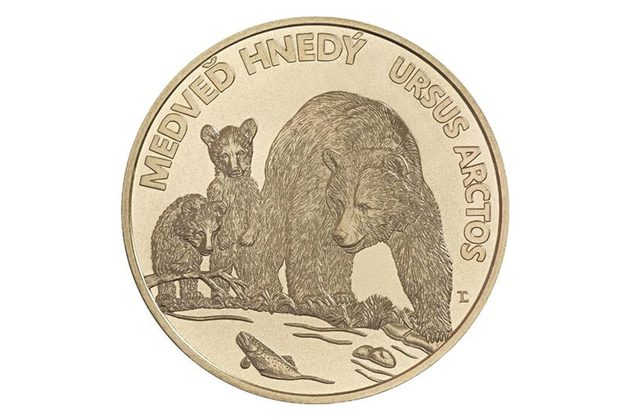 Slov. mince 5 EUR  Medvěd hnědý standard (NBS 2023)
