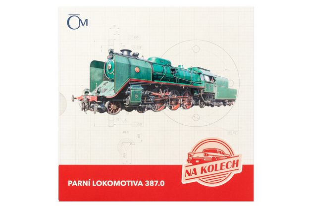 Stříbrná mince Na kolech - Parní lokomotiva 387.0 Mikádo proof (ČM 2023) 
