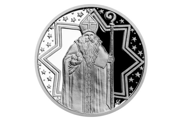 Stříbrná medaile Sv. Mikuláš proof (ČM 2021)