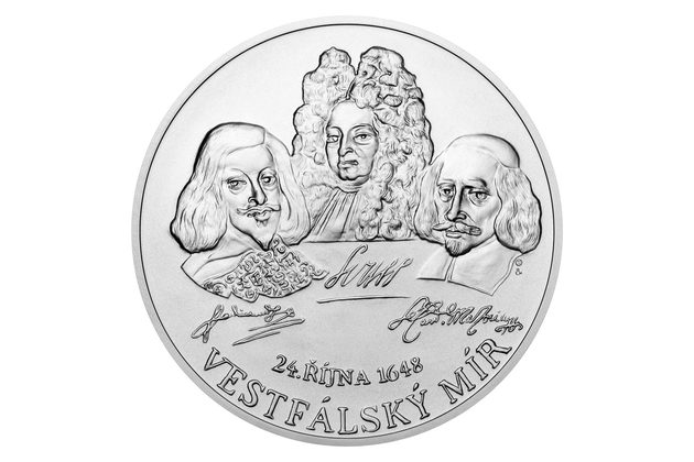 Stříbrná medaile 10 oz Vestfálský mír standard (ČM 2023)