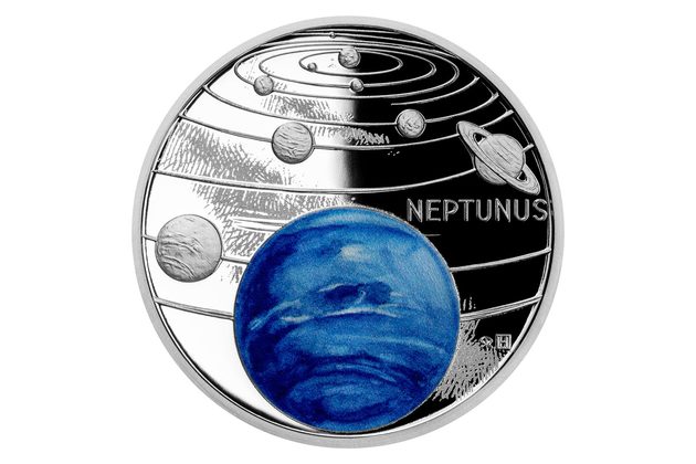 Stříbrná mince Sluneční soustava - Neptun  provedení proof (ČM 2021)        