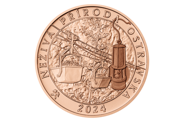 Měděná tolarová medaile Dějiny Ostravy - Osm staletí města - Neživá příroda Ostravska (2024)