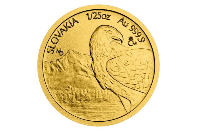 Zlatá 1/25oz investiční mince Orel 2021 standard (ČM 2021)