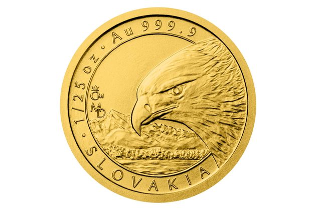 Zlatá 1/25oz investiční mince Orel 2022  standard (ČM 2022)
