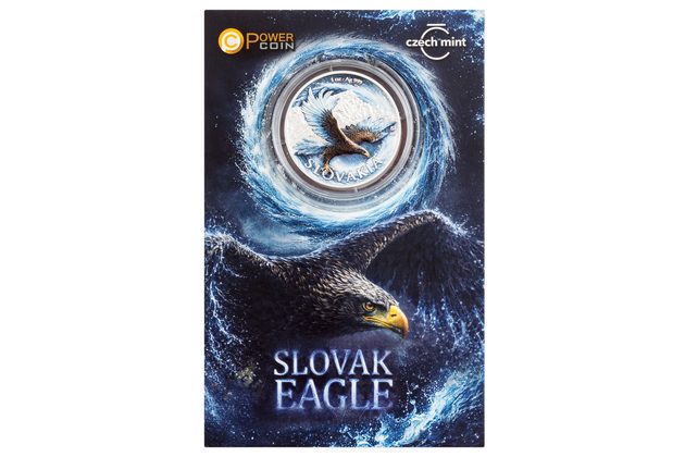 Stříbrná 1oz investiční mince Orel kolor proof (ČM 2026)