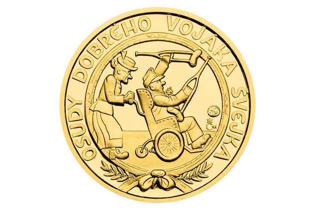 Zlatý dukát Josef Lada - Osudy dobrého vojáka Švejka - Na Bělehrad proof (ČM 2026)