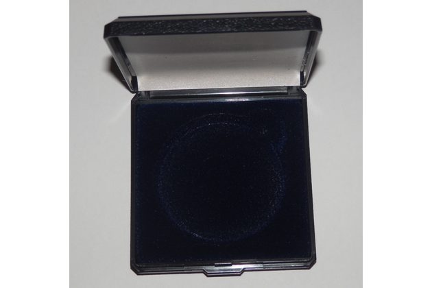 Modrá plastová etue 6 x 6cm - průměr 44mm 
