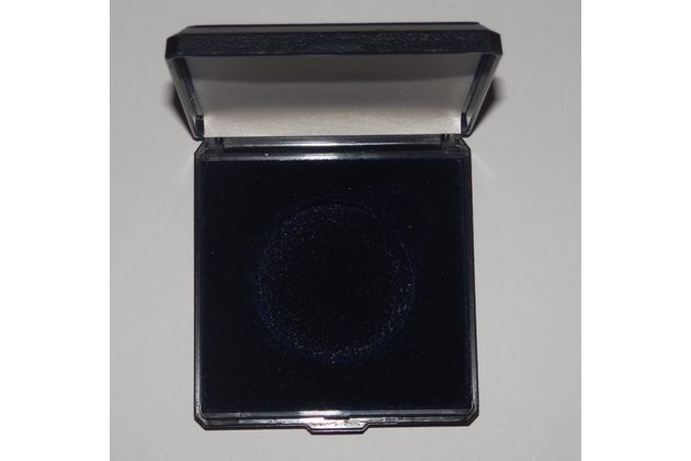 Modrá plastová etue 6 x 6cm - průměr 36mm  