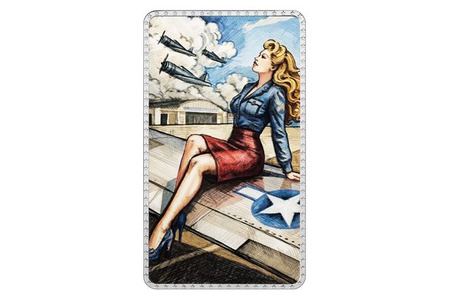 Stříbrná cihla Pin-up girls I stand/kolorovaná (ČM 2026) 