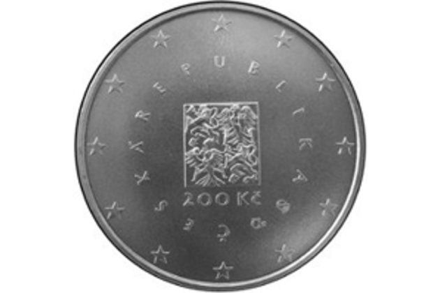 Stříbrná mince 200 Kč - Vstup České republiky do Evropské unie provedení proof (ČNB 2004) Bez certifikátu