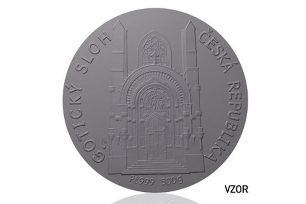 Platinová investiční medaile - Gotický sloh standard (ČM 2018)