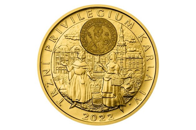Zlatá dukátová medaile Dějiny Ostravy - Osm staletí města - Ostrava jako centrum obchodu  (2022)