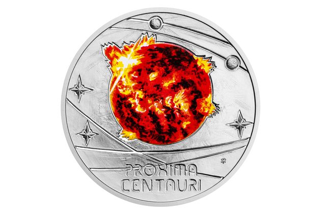 Stříbrná mince Mléčná dráha -  Proxima Centauri  proof (ČM 2023)  