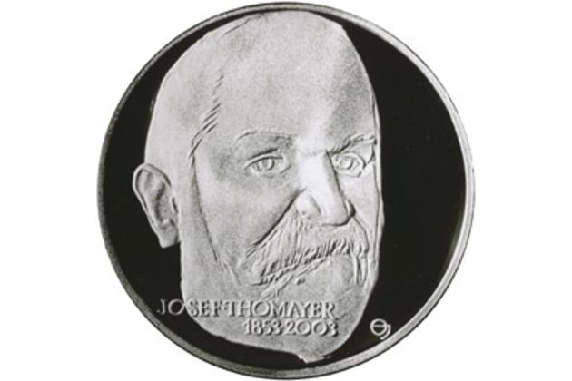 Stříbrná mince 200 Kč - 150. výročí narození Josefa Thomayera provedení standard (ČNB 2003)
