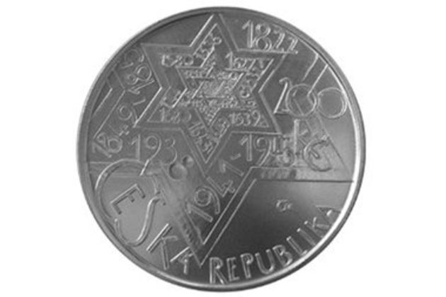 Stříbrná mince 200 Kč - 400. výročí úmrtí Rabiho Jehudy Löwa provedení standard (ČNB 2009)