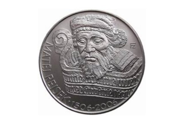 Stříbrná mince 200 Kč - 500. výročí úmrtí Matěje Rejska provedení proof (ČNB 2006)