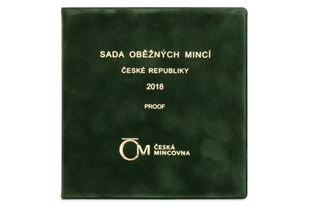 Sada oběžných mincí ČR - semišový obal provedení proof (ČNB 2018)