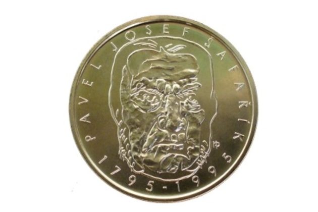 Stříbrná mince 200 Kč - 200. výročí narození P. J. Šafaříka provedení proof (ČNB 1995)