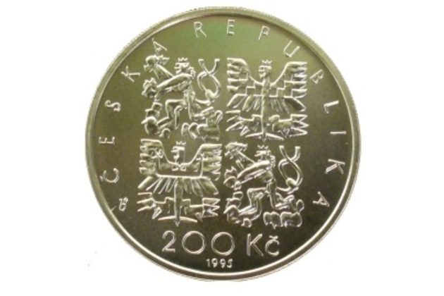 Stříbrná mince 200 Kč - 200. výročí narození P. J. Šafaříka provedení standard (ČNB 1995)