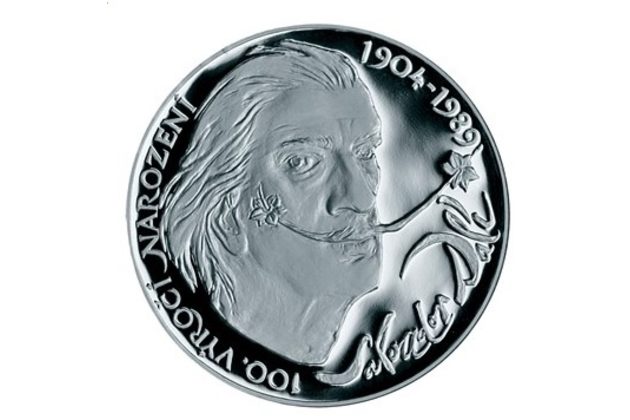 Stříbrná medaile Salvador Dalí provedení proof (ČM 2003)