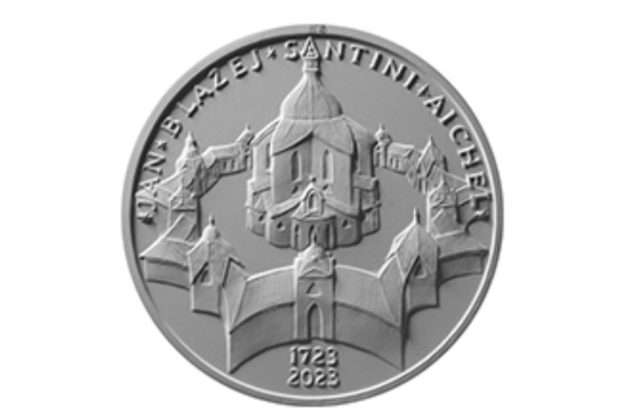 Stříbrná mince 200 Kč - 300. výročí úmrtí Jana Blažeje Santiniho - Aichela proof (ČNB 2023)
