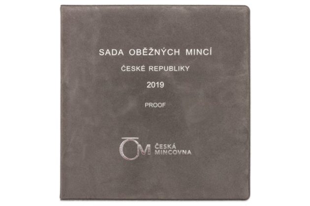Sada oběžných mincí ČR - semišový obal provedení proof (ČNB 2019) 