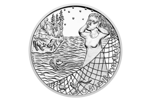 Stříbrná medaile Pověsti českých hradů - Šílená rybářka na Bítově proof (ČM 2025)