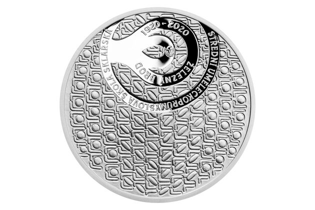 Stříbrná mince 200 Kč - 100. výročí Založení SUPŠ sklářské v Železném Brodě proof (ČNB 2020)