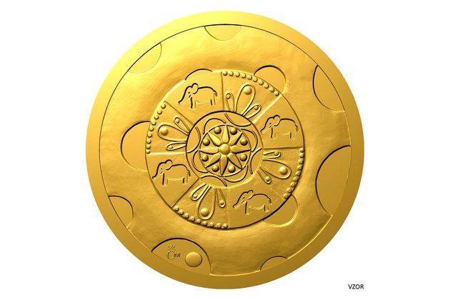 Zlatá medaile Slon pro štěstí proof (ČM 2021) 