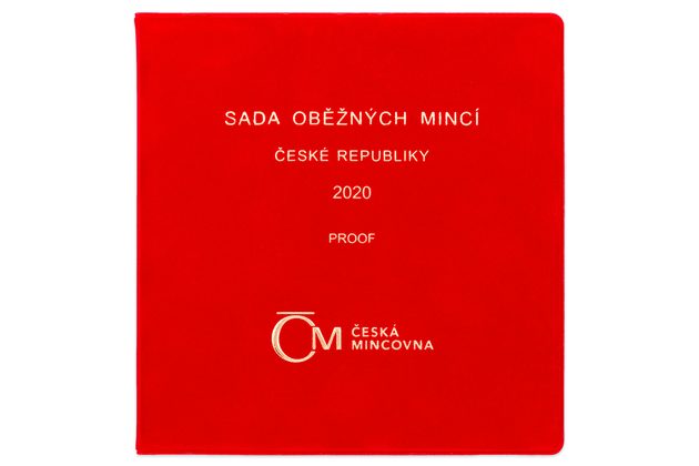 Sada oběžných mincí ČR - semišový obal provedení proof (ČNB 2020)