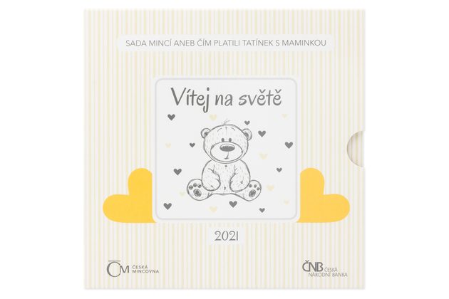 Sada oběžných mincí ČR - k narození dítěte provedení sady standard (ČNB 2021)