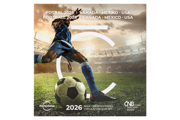 Sada oběžných mincí  MS ve Fotbale provedení standard (ČNB 2026)  