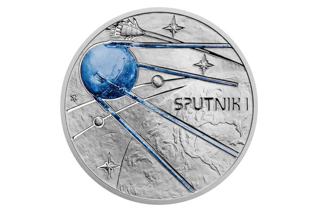 Stříbrná mince Mléčná dráha -  První umělá družice  proof (ČM 2022)  