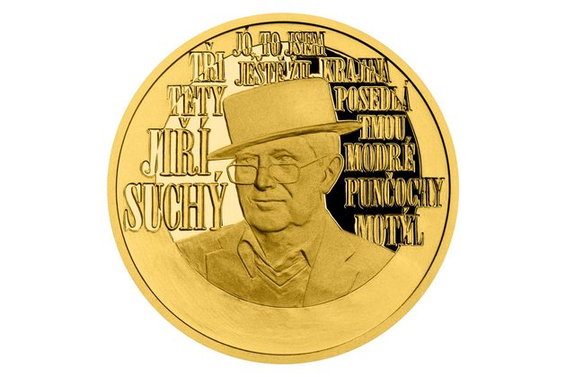 Zlatá medaile SEMAFOR  Jiří Suchý proof (ČM 2021)  