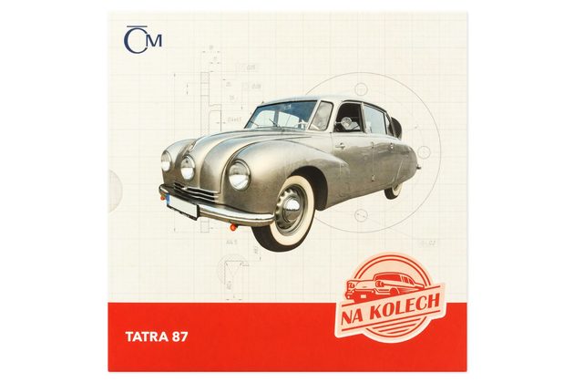 Stříbrná mince Na kolech - Osobní automobil Tatra 87 proof (ČM 2022)