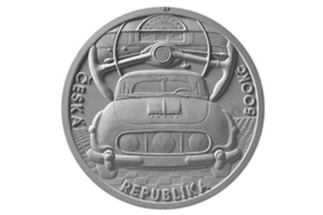 Stříbrná mince 500 Kč s hologramem - Osobní automobil Tatra 603 standard (ČNB 2023)